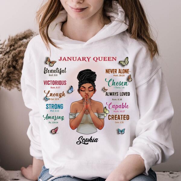January Birthday Shirt, Custom Birthday Shirt, Queens Born In January, January Birthday Gifts, January Birthday Gifts