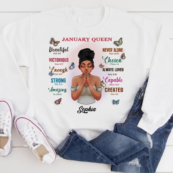 January Birthday Shirt, Custom Birthday Shirt, Queens Born In January, January Birthday Gifts, January Birthday Gifts