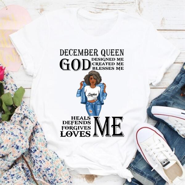 December Birthday Shirt, Custom Birthday Shirt, Queens Born In December, December Birthday Gifts, December Birthday Gifts