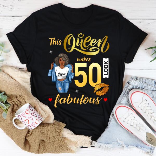 Custom birthday shirts, Chapter 50, Fabulous Since 1972 50th Birthday Unique T Shirt For Woman, Her Gifts For 50 Years Old, Turning 50 Birthday Cotton Shirt