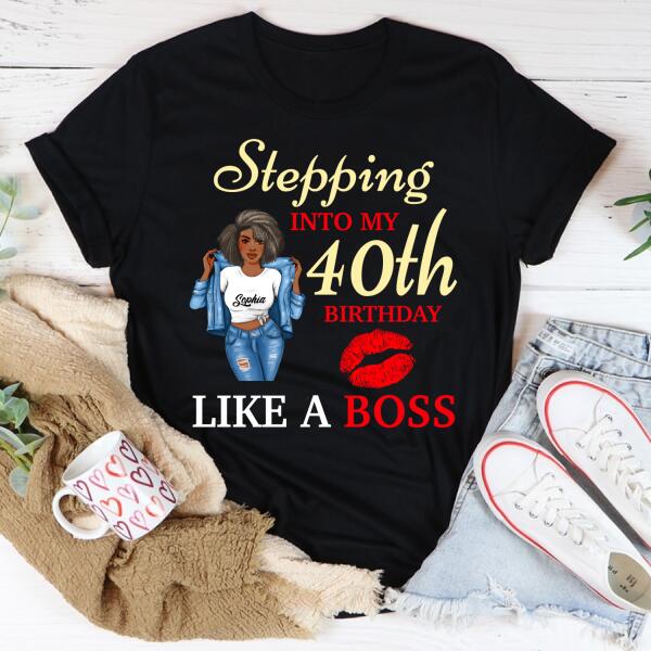 Custom birthday shirts, Chapter 40, Fabulous Since 1982 40th Birthday Unique T Shirt For Woman, Her Gifts For 40 Years Old, Turning 40 Birthday Cotton Shirt