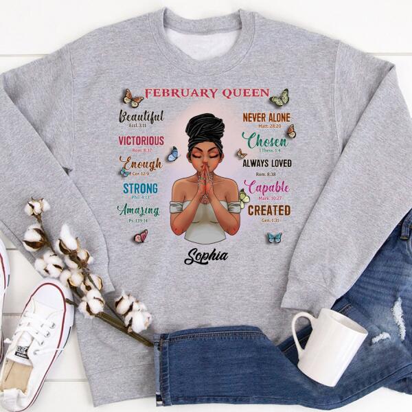February Birthday Shirt, Custom Birthday Shirt, Queens Born In February, February Birthday Gifts, 
February Birthday Gifts