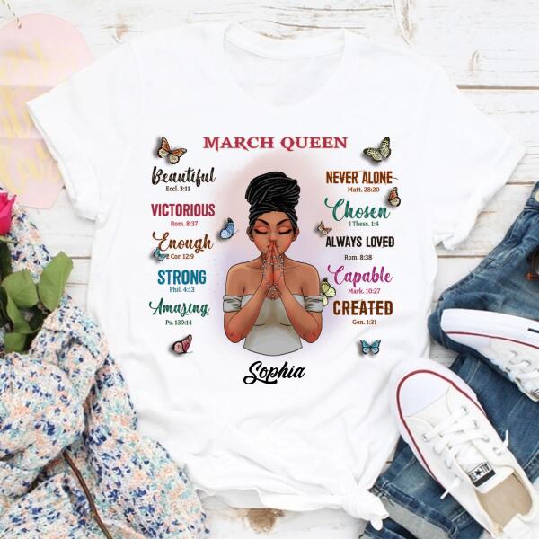 March Birthday Shirt, Custom Birthday Shirt, Queens Born In March, March Birthday Gifts, 
March Birthday Gifts