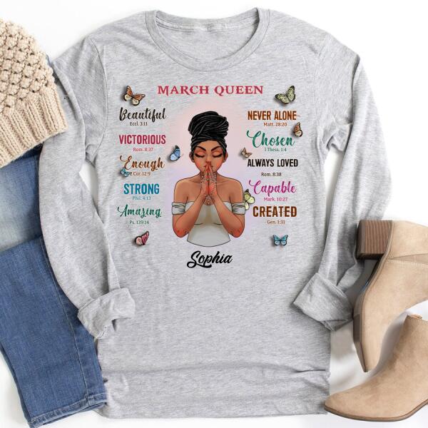 March Birthday Shirt, Custom Birthday Shirt, Queens Born In March, March Birthday Gifts, 
March Birthday Gifts