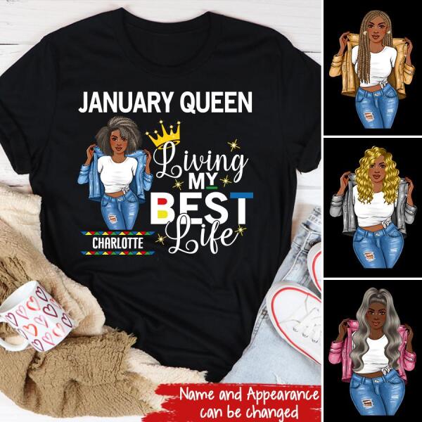 January Birthday Shirt, Custom Birthday Shirt, Queens Born In January, January Birthday Gifts, January Birthday Gifts