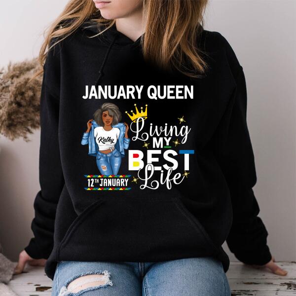 January Birthday Shirt, Custom Birthday Shirt, Queens Born In January, January Birthday Gifts, January Birthday Gifts