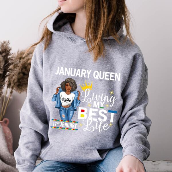 January Birthday Shirt, Custom Birthday Shirt, Queens Born In January, January Birthday Gifts, January Birthday Gifts