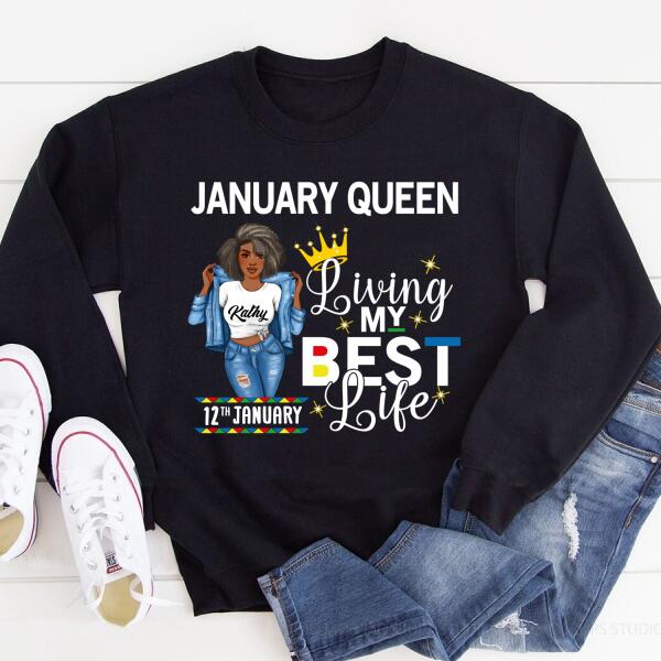 January Birthday Shirt, Custom Birthday Shirt, Queens Born In January, January Birthday Gifts, January Birthday Gifts