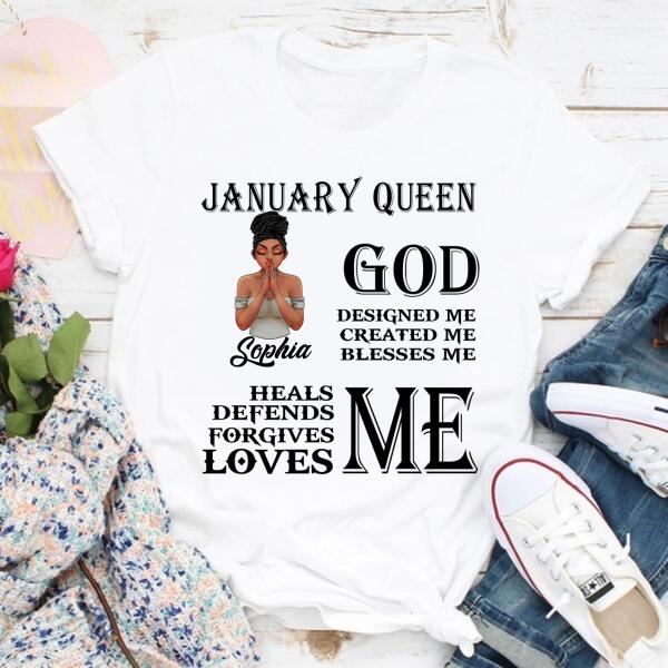 January Birthday Shirt, Custom Birthday Shirt, Queens Born In January, January Birthday Gifts, January Birthday Gifts