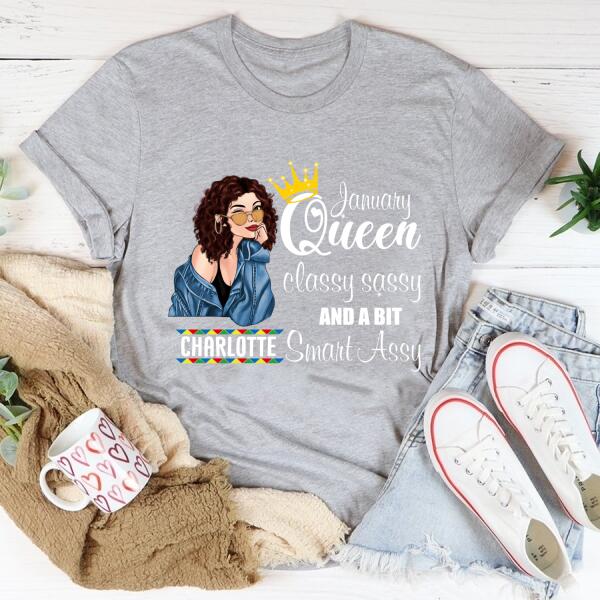 January Birthday Shirt, Custom Birthday Shirt, Queens Born In January, January Birthday Gifts, January Birthday Gifts