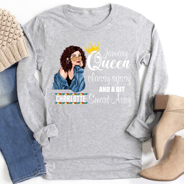 January Birthday Shirt, Custom Birthday Shirt, Queens Born In January, January Birthday Gifts, January Birthday Gifts
