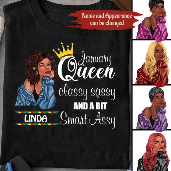 January Birthday Shirt, Custom Birthday Shirt, Queens Born In January, January Birthday Gifts, January Birthday Gifts