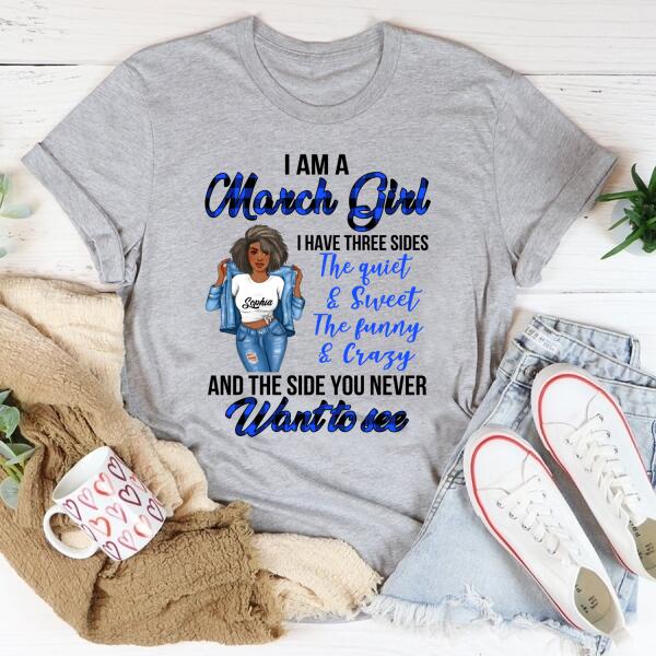 March Birthday Shirt, Custom Birthday Shirt, Queens Born In March, March Birthday Gifts, March Birthday Gifts