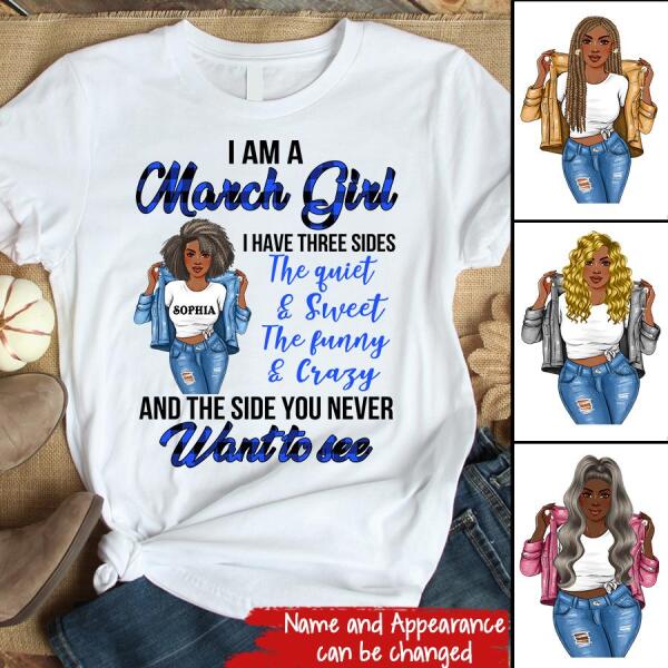 March Birthday Shirt, Custom Birthday Shirt, Queens Born In March, March Birthday Gifts, March Birthday Gifts