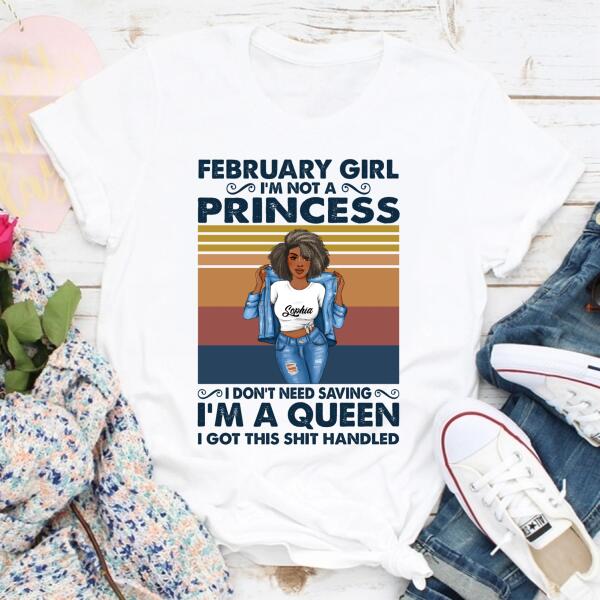 February Birthday Shirt, Custom Birthday Shirt, Queens Born In  February, February Birthday Gifts,  February Birthday Gifts