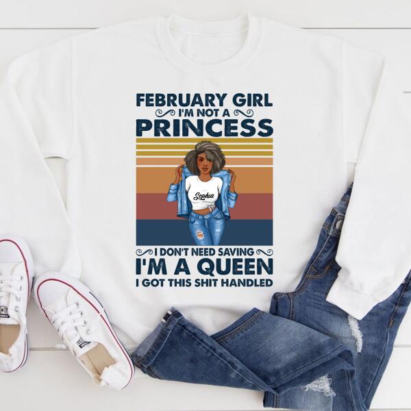 February Birthday Shirt, Custom Birthday Shirt, Queens Born In  February, February Birthday Gifts,  February Birthday Gifts