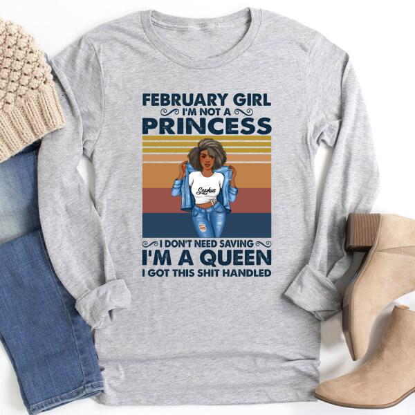 February Birthday Shirt, Custom Birthday Shirt, Queens Born In  February, February Birthday Gifts,  February Birthday Gifts