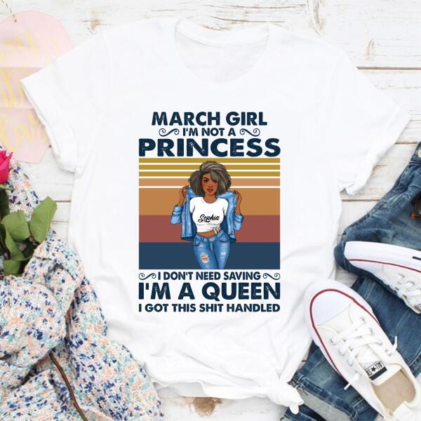 March Birthday Shirt, Custom Birthday Shirt, Queens Born In  March, March Birthday Gifts,  March Birthday Gifts