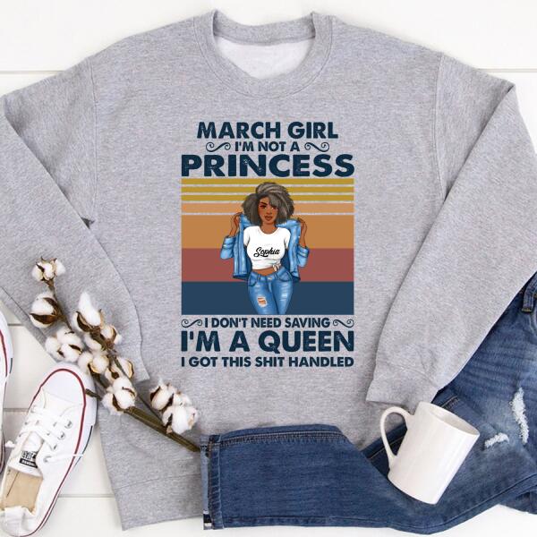March Birthday Shirt, Custom Birthday Shirt, Queens Born In  March, March Birthday Gifts,  March Birthday Gifts