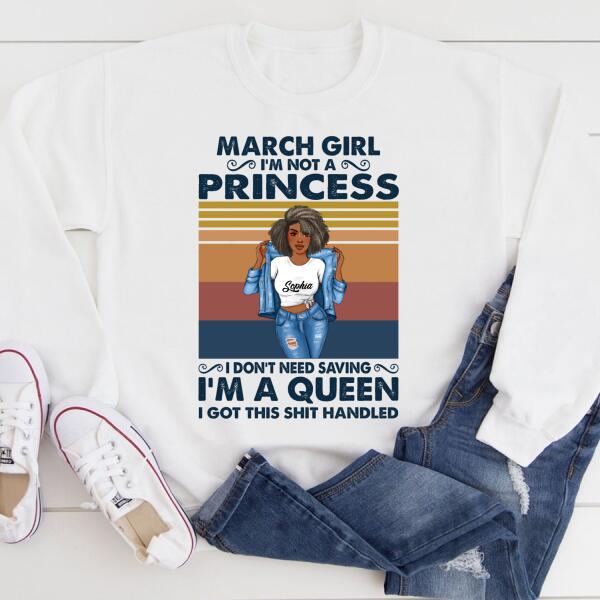 March Birthday Shirt, Custom Birthday Shirt, Queens Born In  March, March Birthday Gifts,  March Birthday Gifts