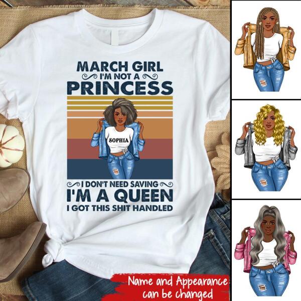 March Birthday Shirt, Custom Birthday Shirt, Queens Born In  March, March Birthday Gifts,  March Birthday Gifts