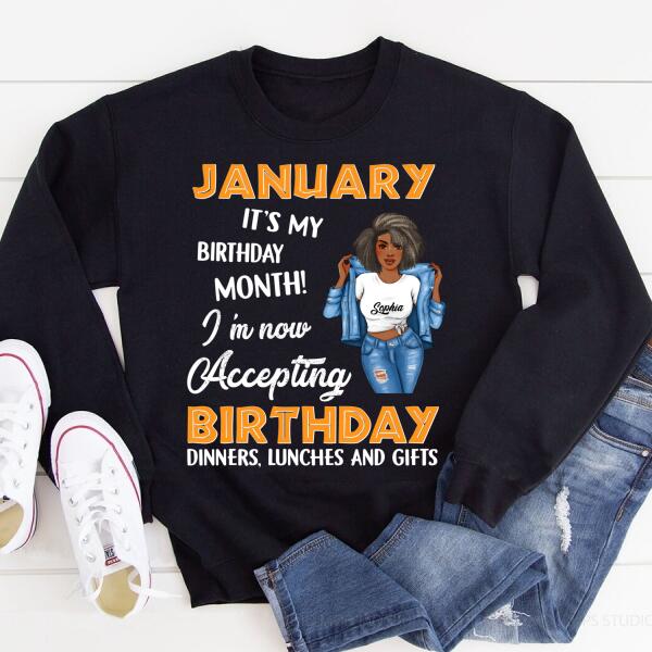 January Birthday Shirt, Custom Birthday Shirt, Queens Born In January, January Birthday Gifts, January Birthday Gifts