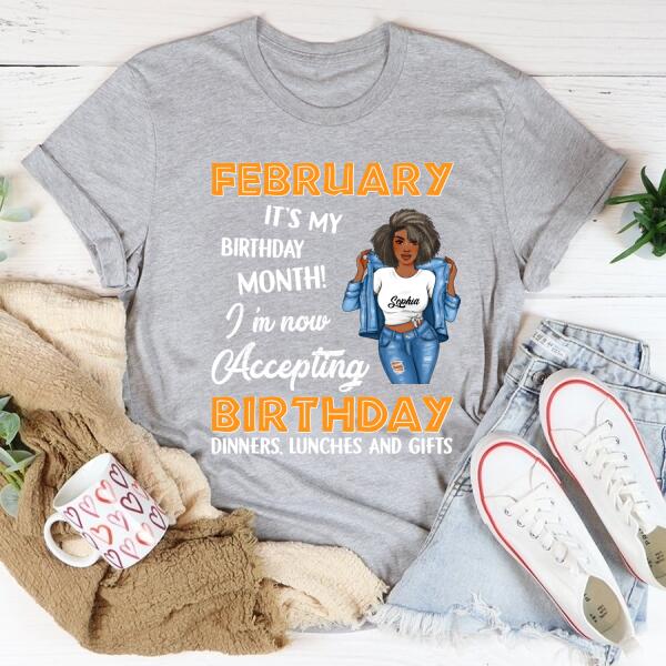 February Birthday Shirt, Custom Birthday Shirt, Queens Born In February, February Birthday Gifts, February Birthday Gifts