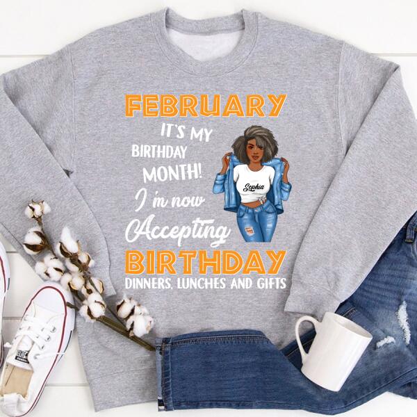 February Birthday Shirt, Custom Birthday Shirt, Queens Born In February, February Birthday Gifts, February Birthday Gifts