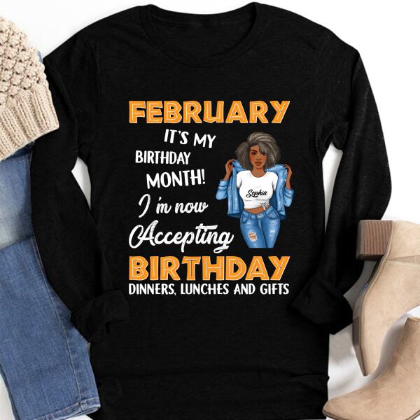 February Birthday Shirt, Custom Birthday Shirt, Queens Born In February, February Birthday Gifts, February Birthday Gifts