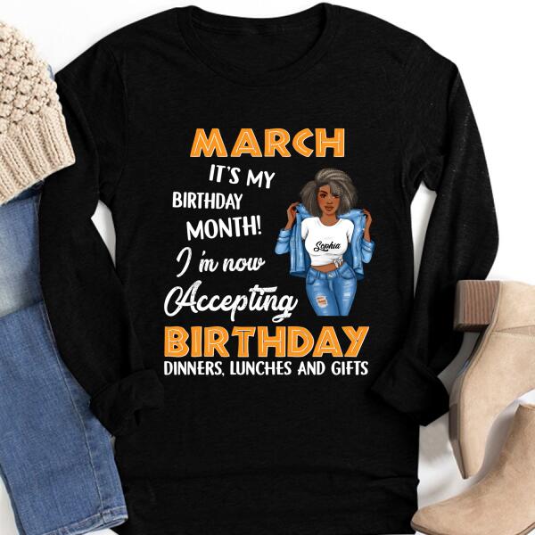 March Birthday Shirt, Custom Birthday Shirt, Queens Born In March, March Birthday Gifts, March Birthday Gifts