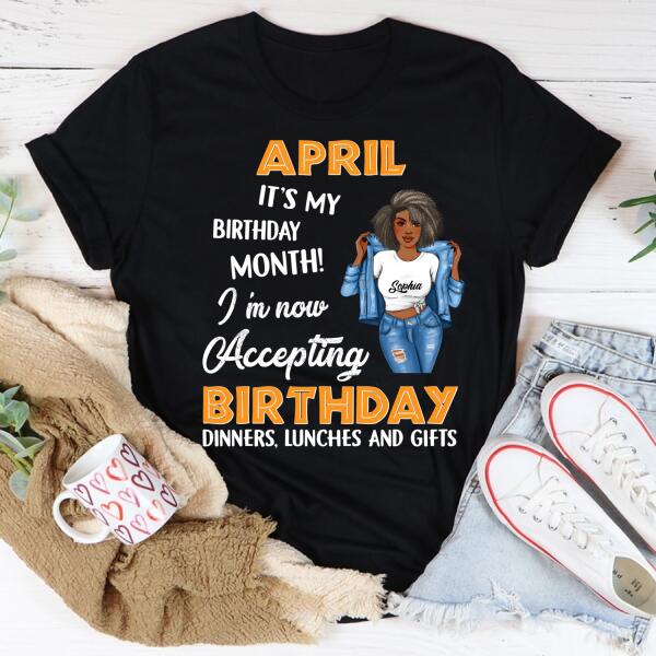 April Birthday Shirt, Custom Birthday Shirt, Queens Born In April, April Birthday Gifts, April Birthday Gifts