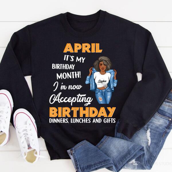 April Birthday Shirt, Custom Birthday Shirt, Queens Born In April, April Birthday Gifts, April Birthday Gifts