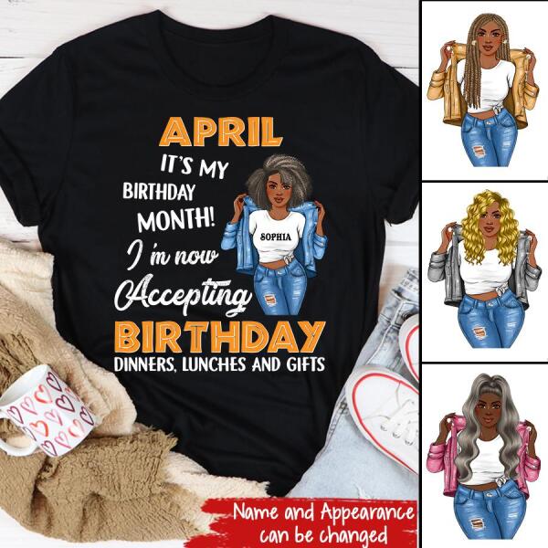 April Birthday Shirt, Custom Birthday Shirt, Queens Born In April, April Birthday Gifts, April Birthday Gifts