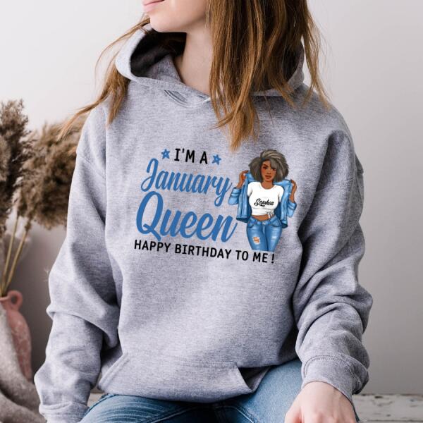January Birthday Shirt, Custom Birthday Shirt, Queens Born In January, January Birthday Gifts, January Birthday Gifts