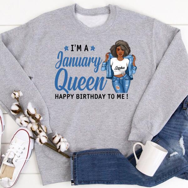 January Birthday Shirt, Custom Birthday Shirt, Queens Born In January, January Birthday Gifts, January Birthday Gifts