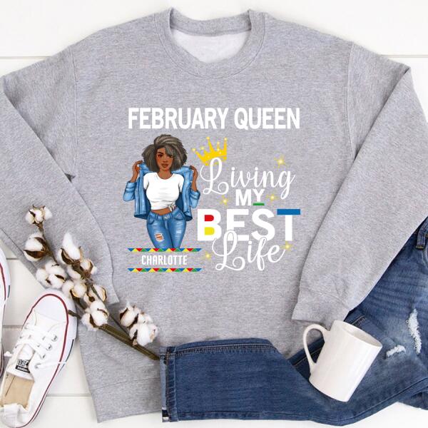 February Birthday Shirt, Custom Birthday Shirt, Queens Born In February, February Birthday Gifts, February Birthday Gifts
