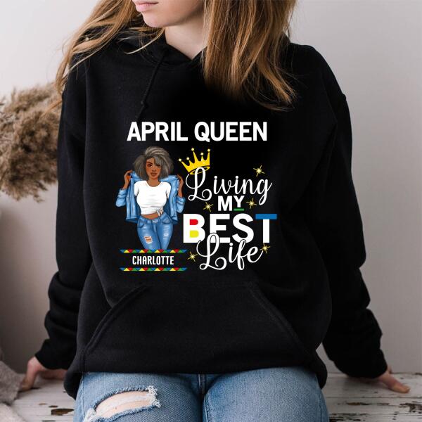 April Birthday Shirt, Custom Birthday Shirt, Queens Born In April, April Birthday Gifts, April Birthday Gifts