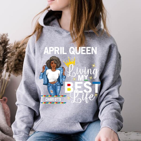 April Birthday Shirt, Custom Birthday Shirt, Queens Born In April, April Birthday Gifts, April Birthday Gifts