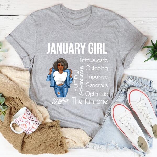 January Birthday Shirt, Custom Birthday Shirt, Queens Born In January, January Birthday Gifts, January Birthday Gifts