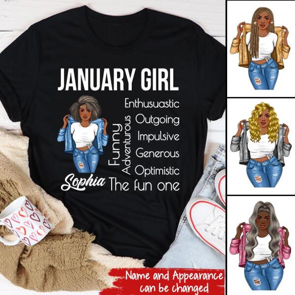 January Birthday Shirt, Custom Birthday Shirt, Queens Born In January, January Birthday Gifts, January Birthday Gifts