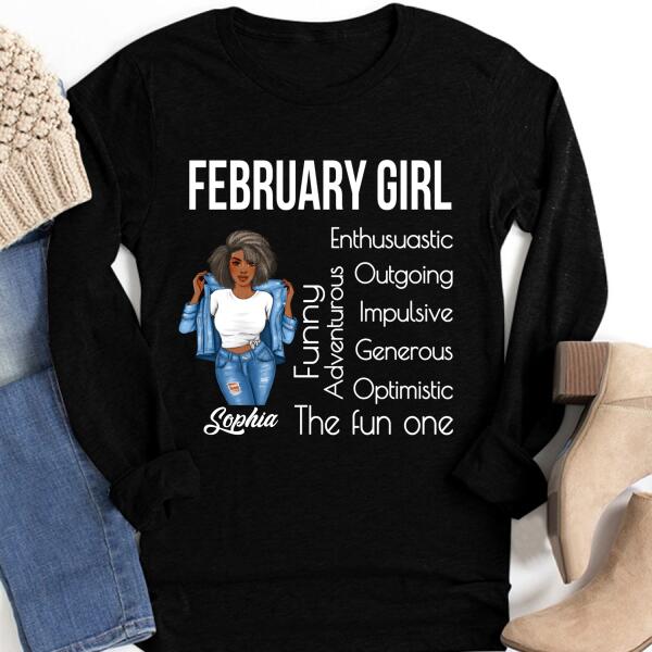 February Birthday Shirt, Custom Birthday Shirt, Queens Born In February, February Birthday Gifts, February Birthday Gifts
