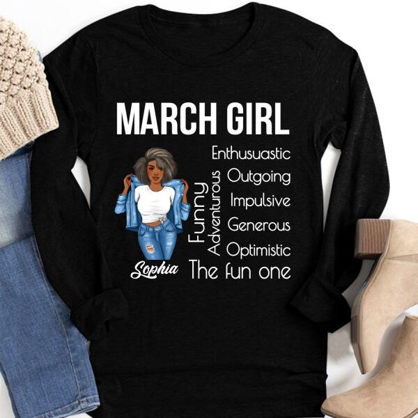 March Birthday Shirt, Custom Birthday Shirt, Queens Born In March, March Birthday Gifts, March Birthday Gifts