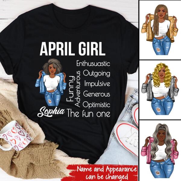 April Birthday Shirt, Custom Birthday Shirt, Queens Born In April, April Birthday Gifts, April Birthday Gifts