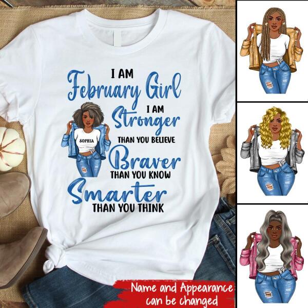 February Birthday Shirt, Custom Birthday Shirt, Queens Born In February, February Birthday Gifts, February Birthday Gifts