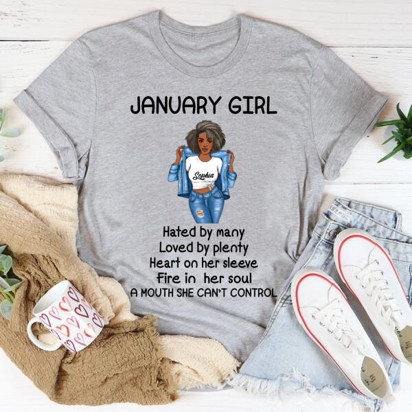 January Birthday Shirt, Custom Birthday Shirt, Queens Born In January, January Birthday Gifts, January Birthday Gifts
