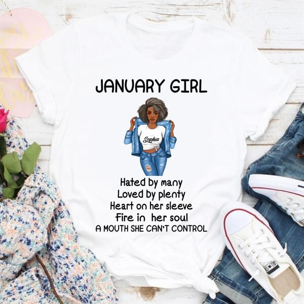 January Birthday Shirt, Custom Birthday Shirt, Queens Born In January, January Birthday Gifts, January Birthday Gifts
