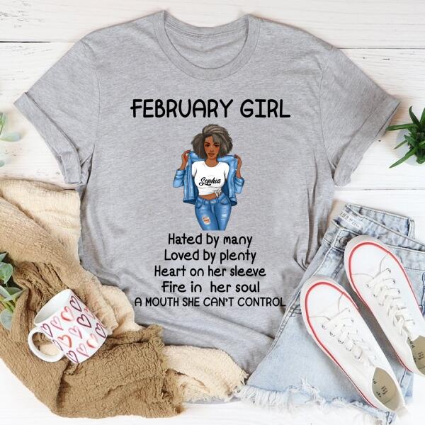 February Birthday Shirt, Custom Birthday Shirt, Queens Born In February, February Birthday Gifts, February Birthday Gifts