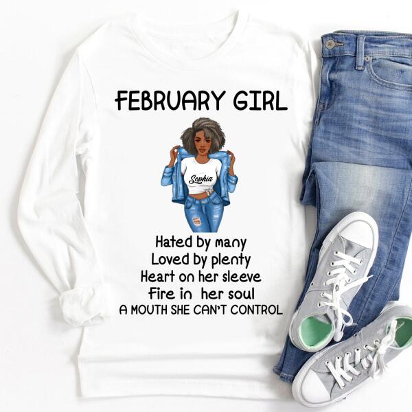 February Birthday Shirt, Custom Birthday Shirt, Queens Born In February, February Birthday Gifts, February Birthday Gifts