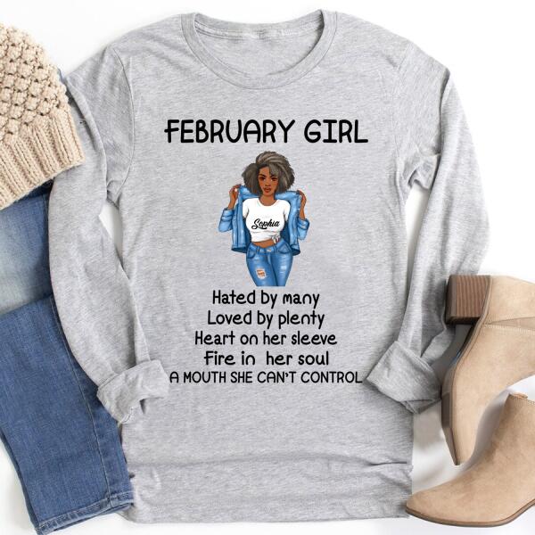 February Birthday Shirt, Custom Birthday Shirt, Queens Born In February, February Birthday Gifts, February Birthday Gifts