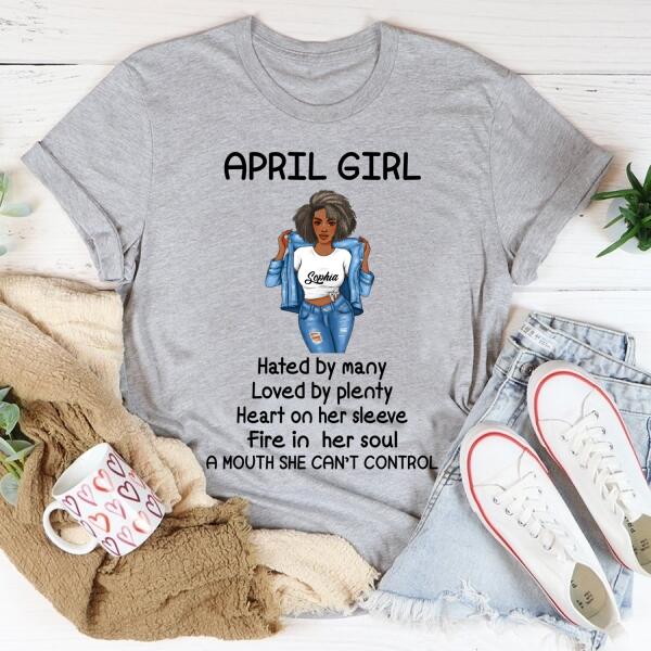 April Birthday Shirt, Custom Birthday Shirt, Queens Born In April, April Birthday Gifts, April Birthday Gifts